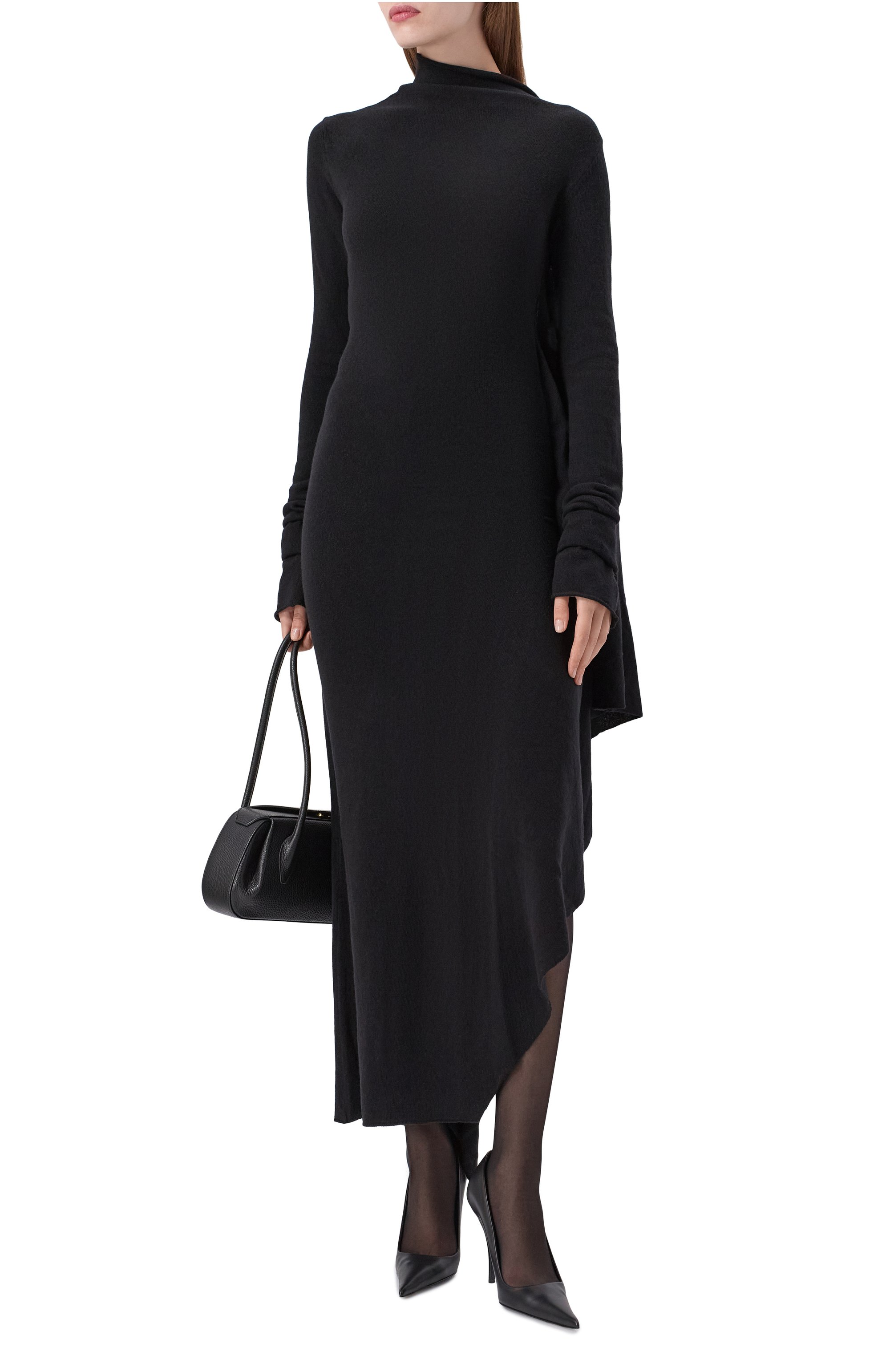 Шерстяное платье ANN DEMEULEMEESTER черного цвета по цене 136000 руб., арт. B0013182/KN073, фото 2 Шерстяное платье ANN DEMEULEMEESTER, арт. B0013182/KN073, фото 2