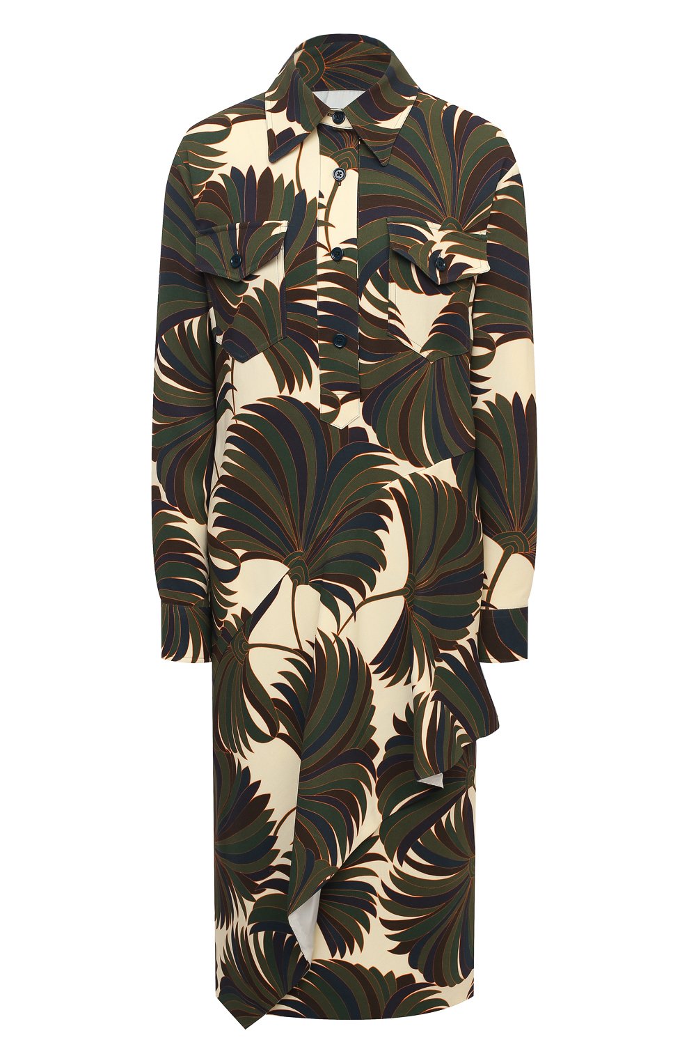 Платье из вискозы DRIES VAN NOTEN зеленого цвета по цене 128500 руб., арт. 202-18610-1377, фото 1 Платье из вискозы DRIES VAN NOTEN, арт. 202-18610-1377, фото 1