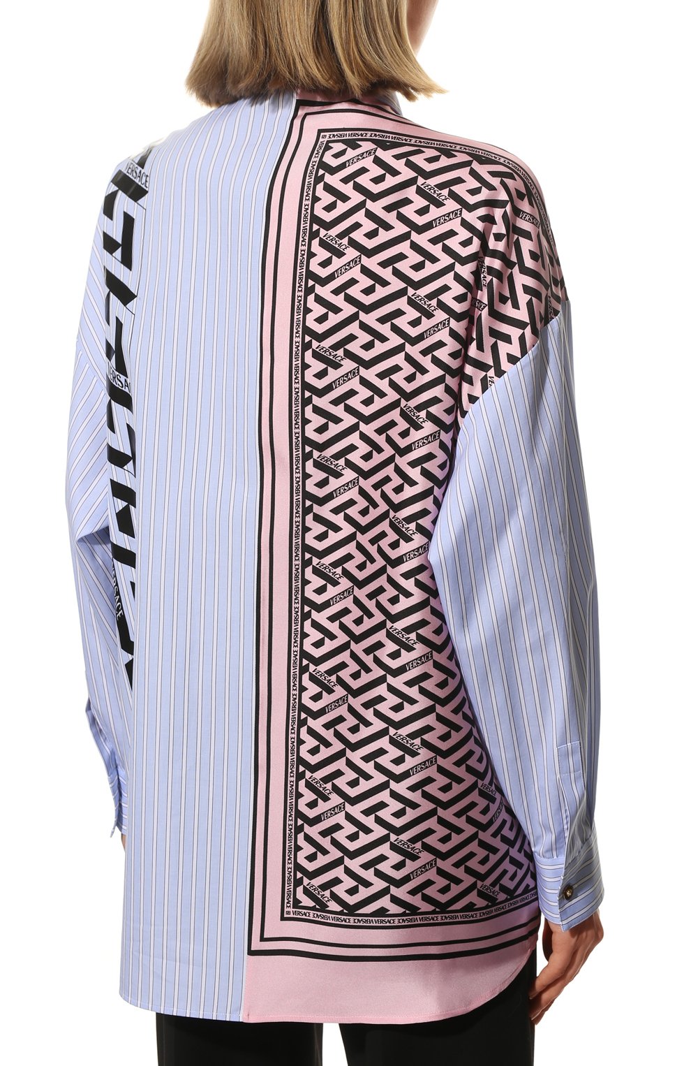 Шелковая рубашка VERSACE разноцветного цвета по цене 152000 руб., арт. 1003976/1A02884, фото 4 Шелковая рубашка VERSACE, арт. 1003976/1A02884, фото 4