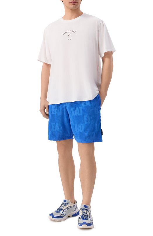 Хлопковые шорты EA7 7M000506/AF21254 Синий  7M000506/AF21254 Фото 2