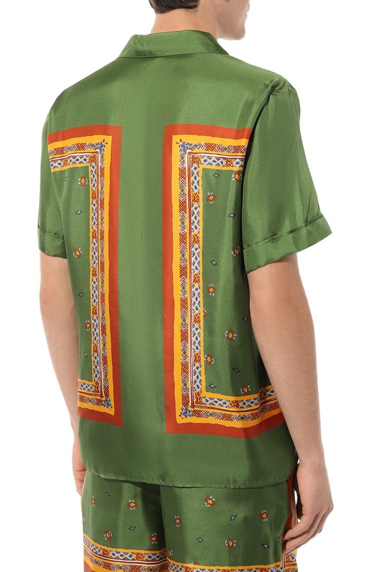 Шелковая рубашка Nick Fouquet Зелёный, фото 4