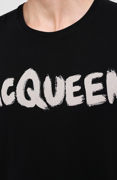 Хлопковая футболка ALEXANDER MCQUEEN, арт. 622104/QPZ57, фото 5