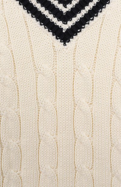 Хлопковый пуловер IL GUFO кремового цвета по цене 13950 руб., арт. P25MA480EM109/5A-8A, фото 3 Хлопковый пуловер IL GUFO, арт. P25MA480EM109/5A-8A, фото 3