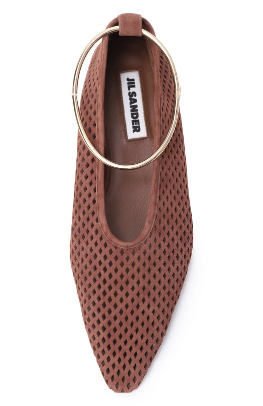 Замшевые балетки Jil Sander J15WZ0038/P7587 Коричневый  J15WZ0038/P7587 Фото 6
