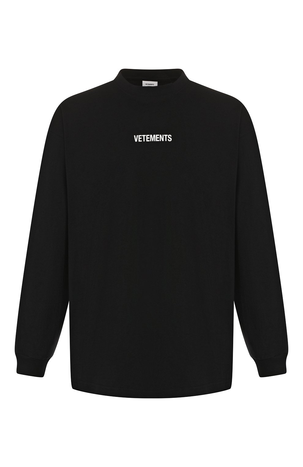 Хлопковый свитшот VETEMENTS черного цвета по цене 21150 руб., арт. UAH20TR612/W, фото 1 Хлопковый свитшот VETEMENTS, арт. UAH20TR612/W, фото 1