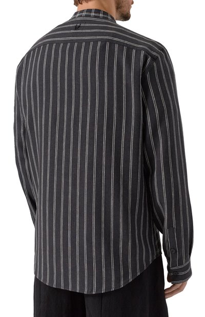 Рубашка из вискозы и льна HANNES ROETHER темно-серого цвета по цене 32850 руб., арт. T029PAS.3053.3052, фото 4 Рубашка из вискозы и льна HANNES ROETHER, арт. T029PAS.3053.3052, фото 4