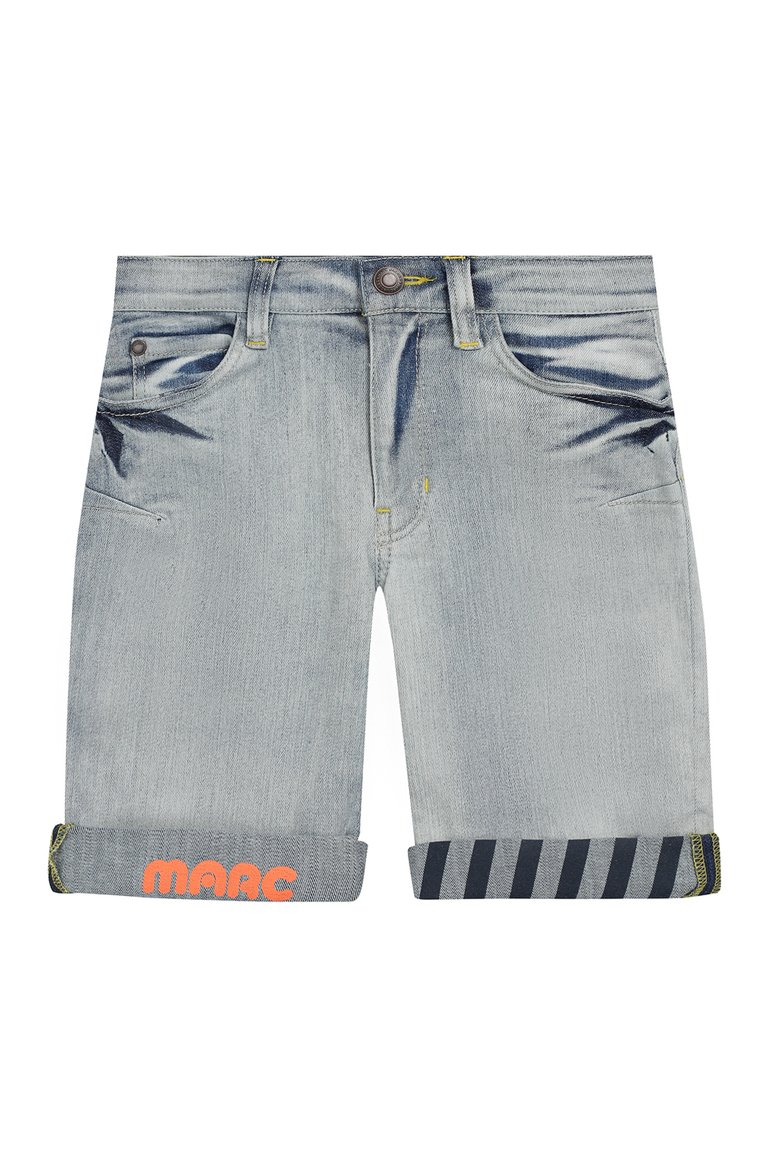 Детские джинсовые шорты MARC JACOBS (THE) голубого цвета, арт. W24191/6A-12A | Ф�ото 1 (Материал внешний: Хлопок, Деним; Статус проверки: Проверена категория; Мальчики Кросс-КТ: Шорты-одежда; Кросс-КТ: Деним; Региональные ограничения белый список (Axapta Mercury): RU; Нос: Не проставлено)