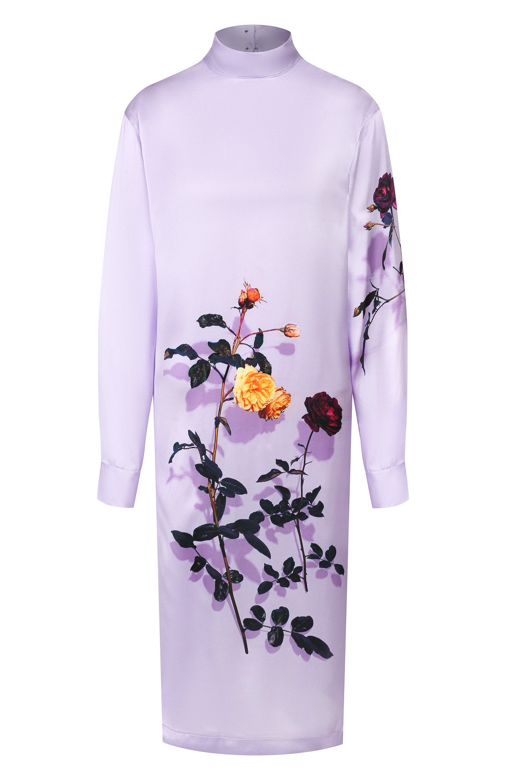 Шелковое платье DRIES VAN NOTEN фиолетового цвета по цене 76250 руб., арт. 192-11076-8407, фото 1 Шелковое платье DRIES VAN NOTEN, арт. 192-11076-8407, фото 1