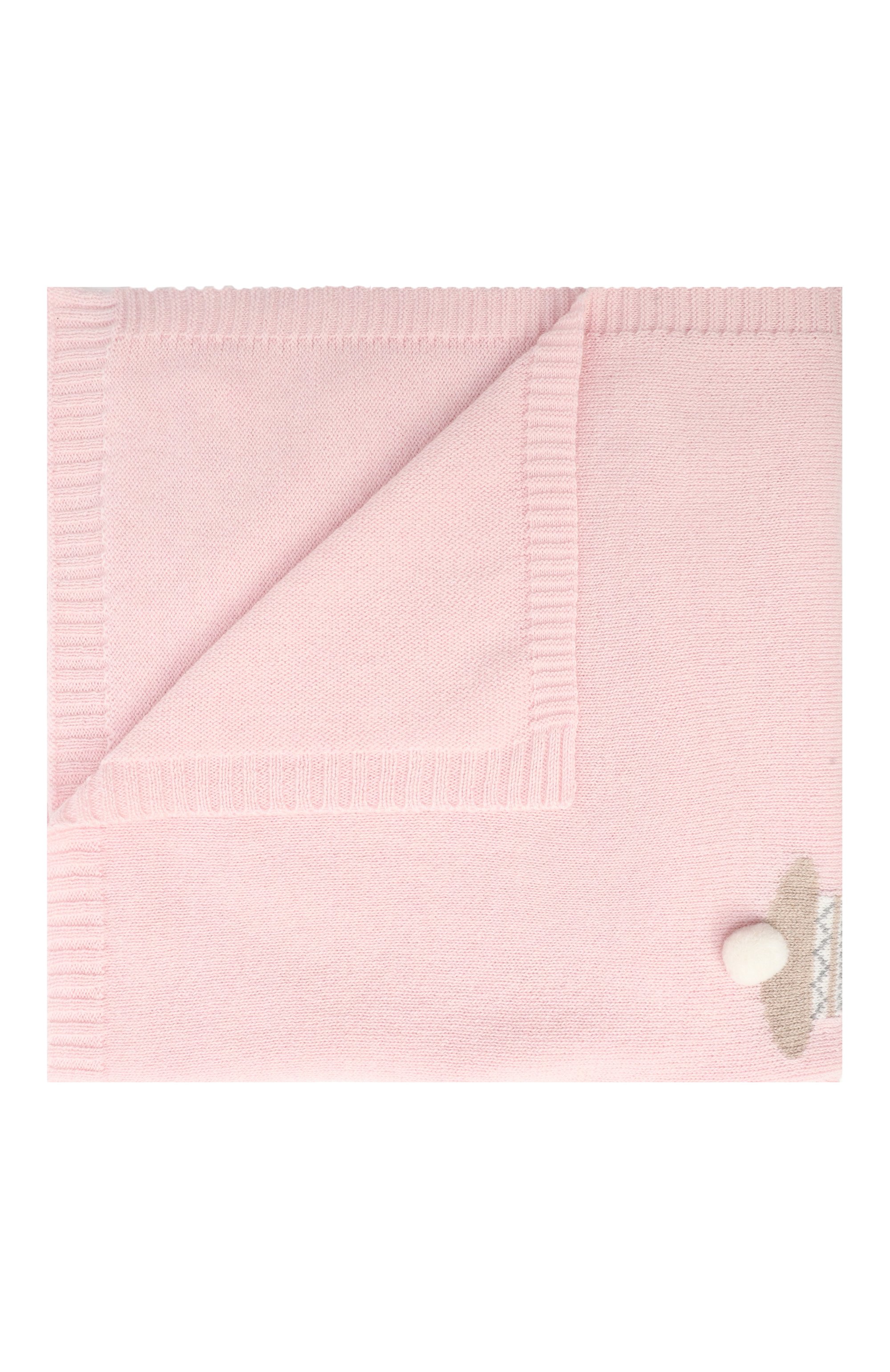 Одеяло из шерсти и кашемира BABY T розового цвета по цене 18200 руб., арт. 25AI152C0, фото 1 Одеяло из шерсти и кашемира BABY T, арт. 25AI152C0, фото 1