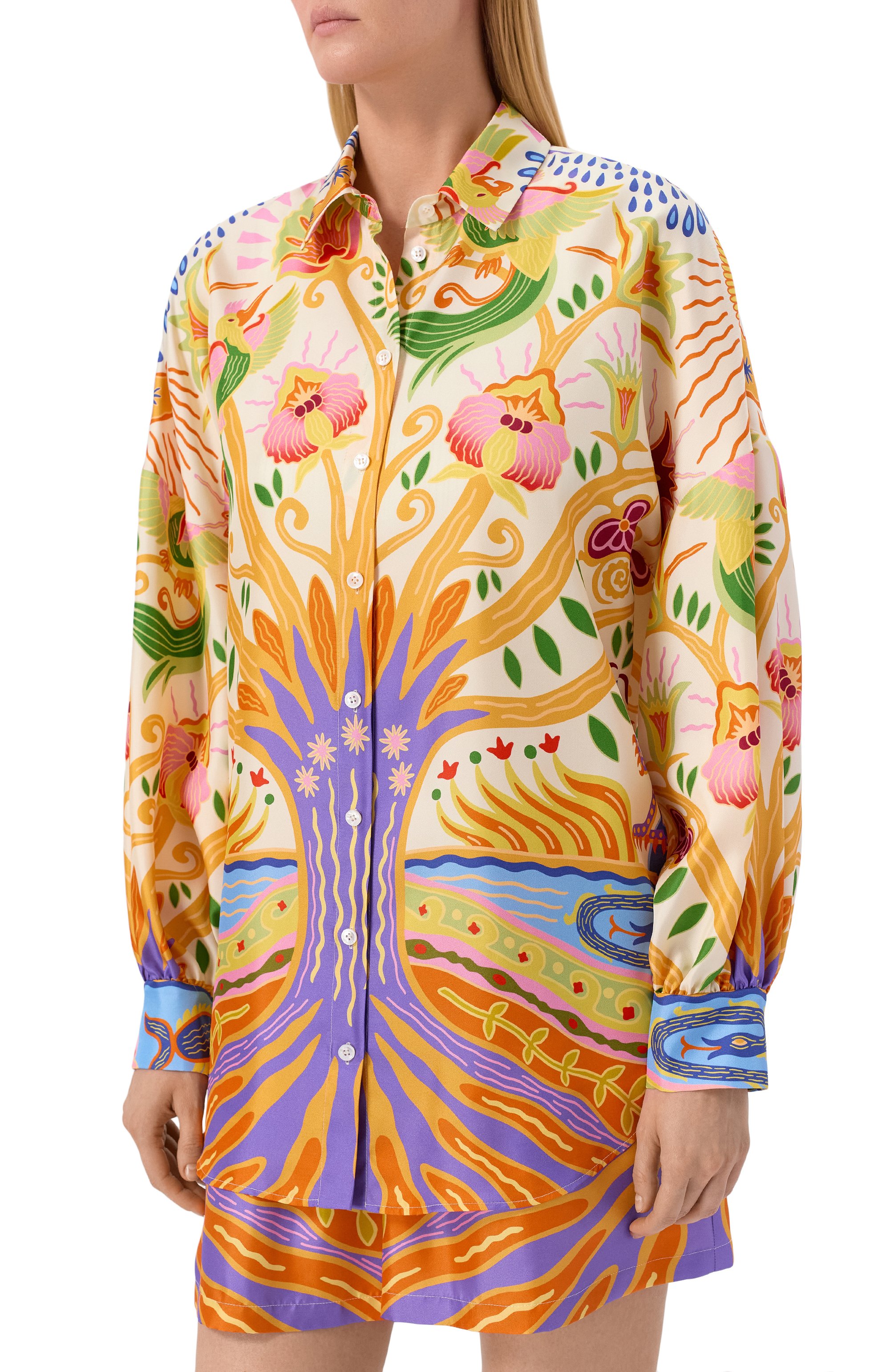 Шелковая рубашка OLOLOL, арт. OLSH029/6010.TREE122, фото 3