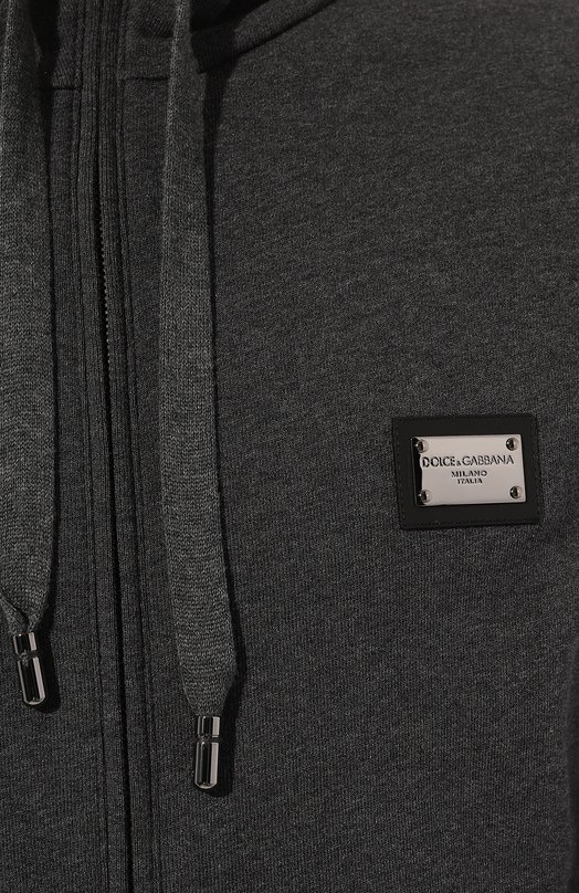 Хлопковая толстовка Dolce & Gabbana G9ABIT/G7F2G Серый  G9ABIT/G7F2G Фото 5