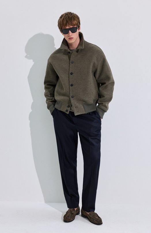 Шерстяной бомбер Jacquemus 25H0UM00107/BW00624 Хаки  25H0UM00107/BW00624 Фото 6