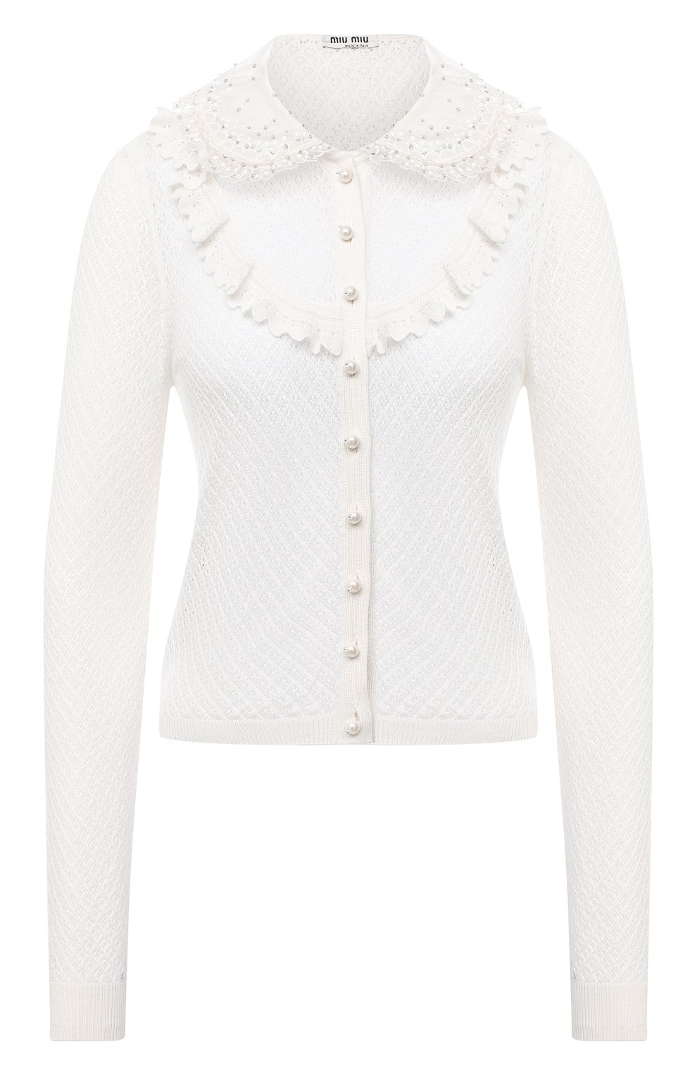 Кардиган из кашемира и шелка MIU MIU, арт. MMF285-1KV2-F0009, фото 1