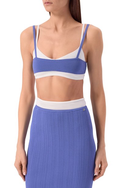 Топ из вискозы DIESEL синего цвета по цене 14250 руб., арт. A20831/0WICK, фото 3 Топ из вискозы DIESEL, арт. A20831/0WICK, фото 3