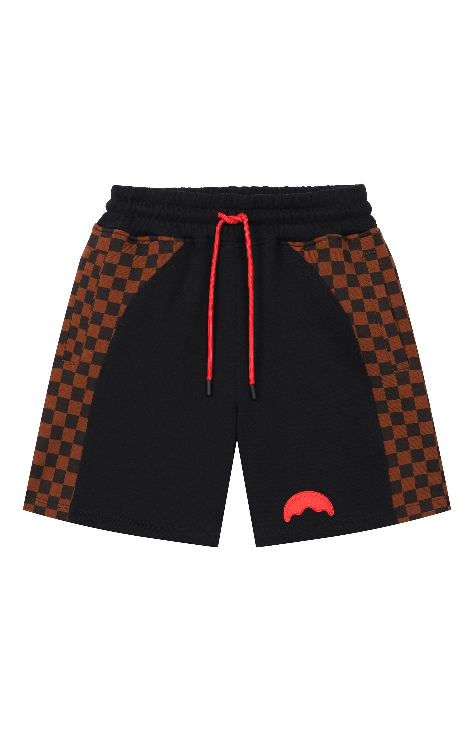 Хлопковые шорты SPRAYGROUND черного цвета по цене 15200 руб., арт. SPY1426EBLK, фото 1 Хлопковые шорты SPRAYGROUND, арт. SPY1426EBLK, фото 1