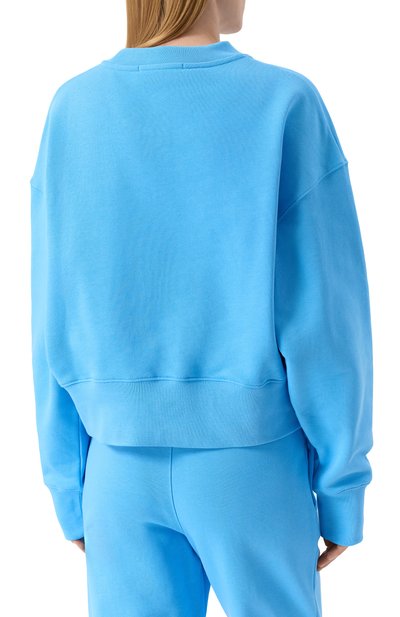 Хлопковый свитшот MSGM голубого цвета по цене 18950 руб., арт. 3841MDM98/257000, фото 4 Хлопковый свитшот MSGM, арт. 3841MDM98/257000, фото 4
