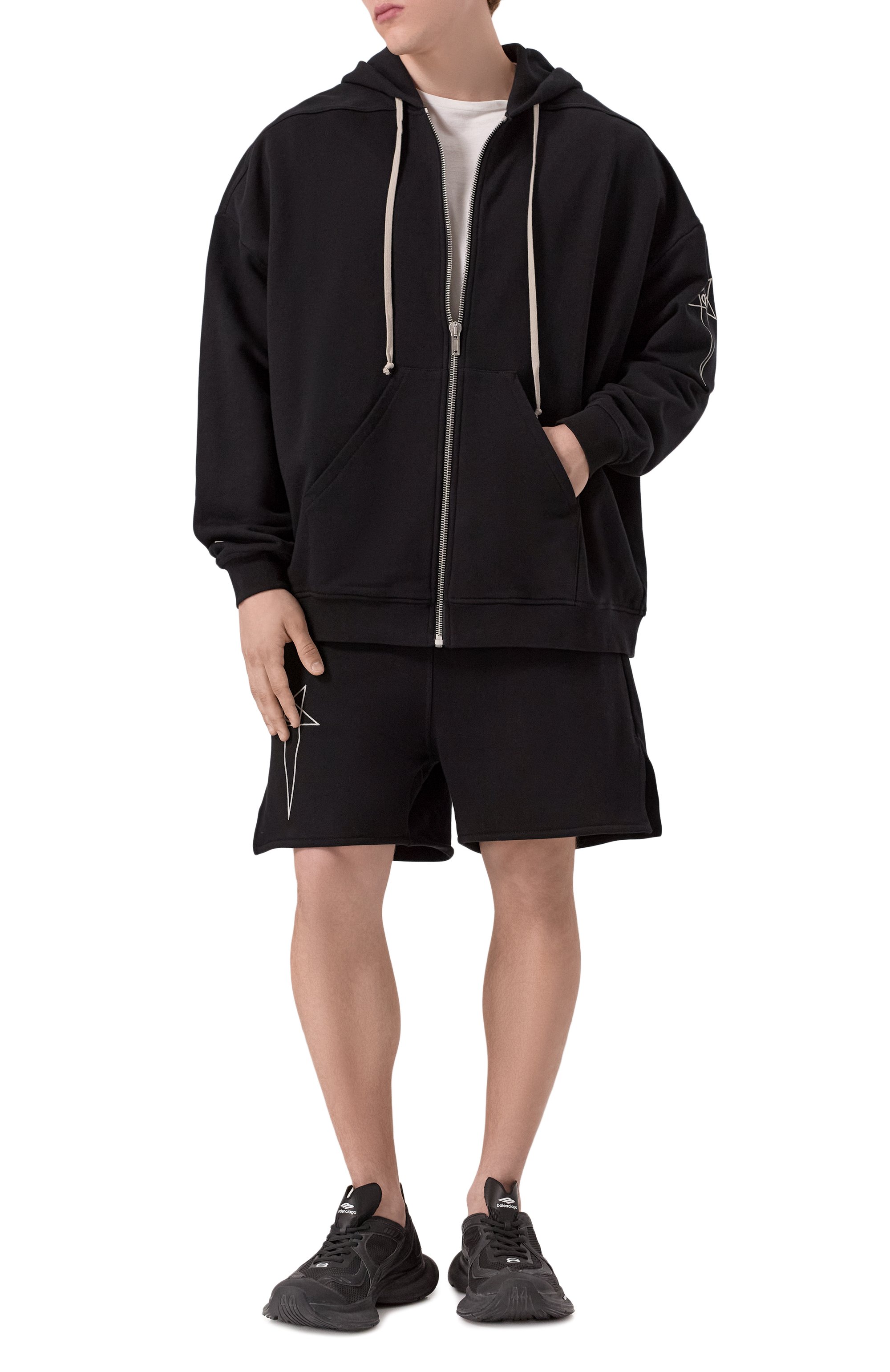 Хлопковая толстовка rick owens x champion RICK OWENS, арт. CM01E1663/CHFE, фото 2