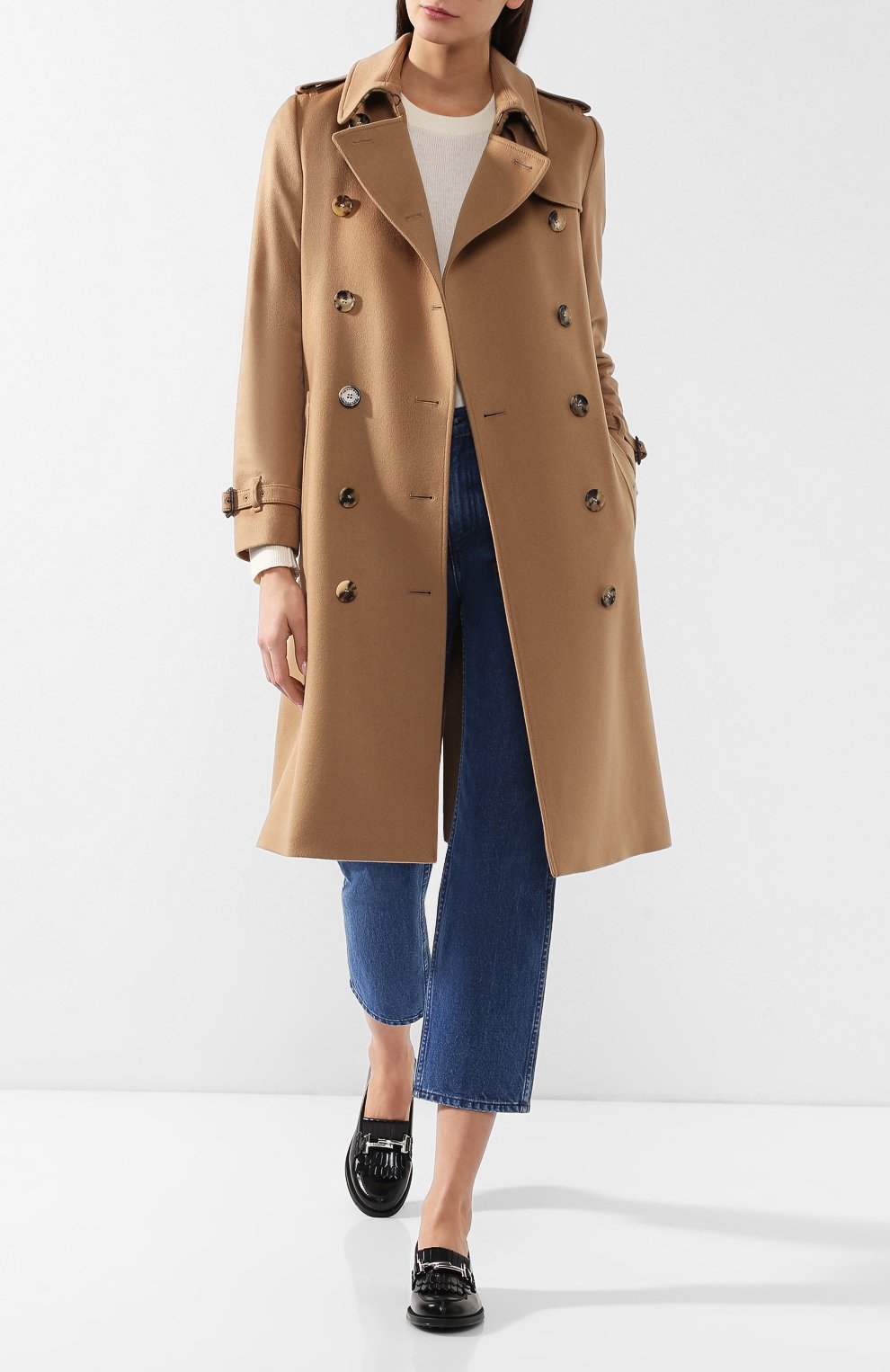 Кашемировое пальто BURBERRY бежевого цвета по цене 325500 руб., арт. 8004098, фото 2 Кашемировое пальто BURBERRY, арт. 8004098, фото 2