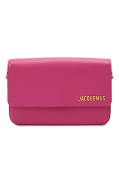Женская сумка le carinu JACQUEMUS фуксия цвета, арт. 213BA008-3000 | Фото 1 (Материал: Натуральная кожа; Размер: mini; Сумки-технические: Сумки через плечо; Драгоценные камни: Проставлено; Материал сплава: Проставлено)