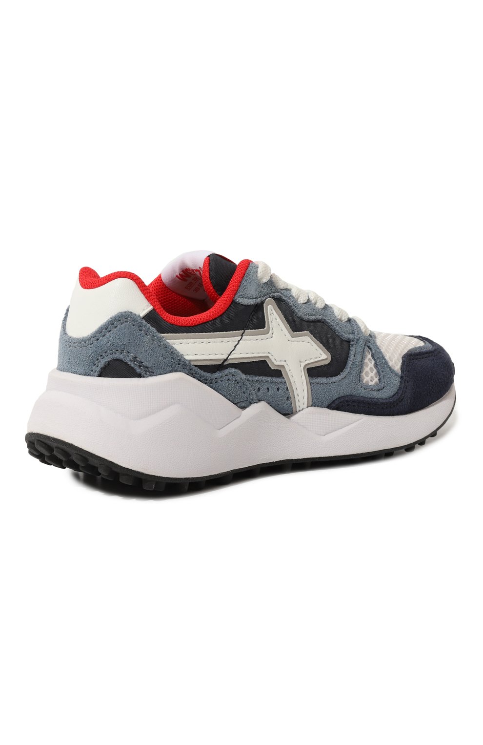 Кожаные кроссовки W6YZ синего цвета по цене 12500 руб., арт. 0012015424.06/27-34, фото 3 Кожаные кроссовки W6YZ, арт. 0012015424.06/27-34, фото 3