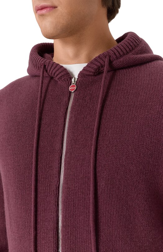 Кашемировый кардиган Kiton UMK0799A0072 Бордовый  UMK0799A0072 Фото 5