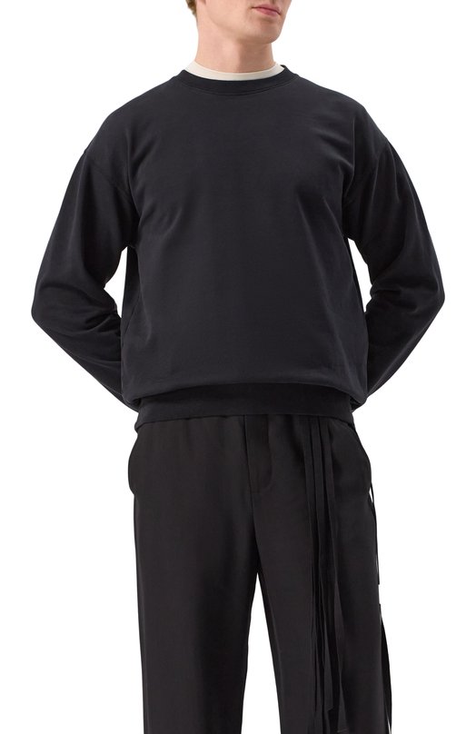 Хлопковый свитшот Ann Demeulemeester B0012487/FA185 Чёрный  B0012487/FA185 Фото 3