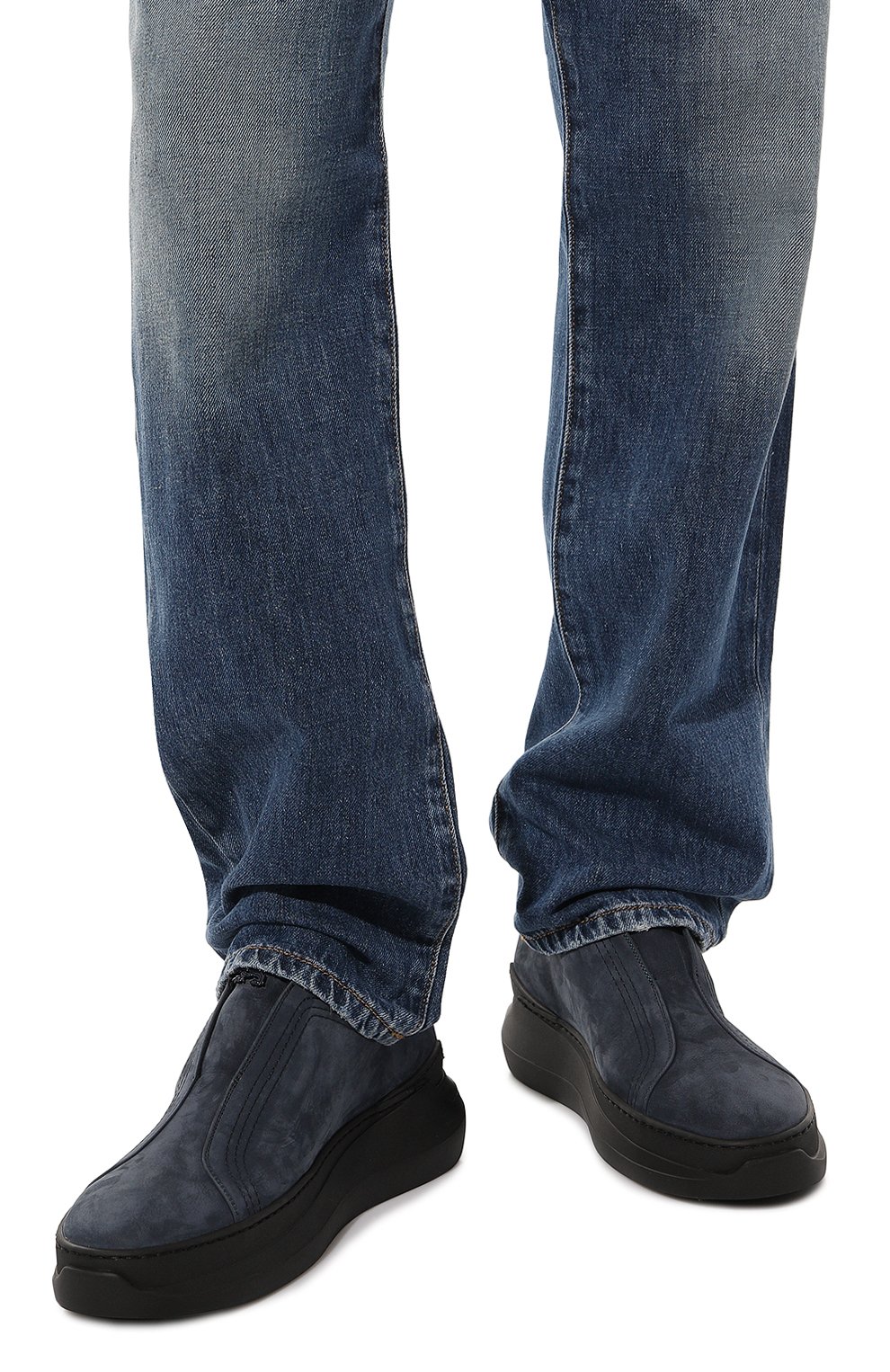 Кеды из нубука ZILLI темно-синего цвета по цене 110000 руб., арт. H0002AM1003VSH002, фото 3 Кеды из нубука ZILLI, арт. H0002AM1003VSH002, фото 3