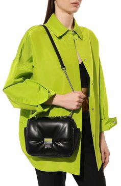 Женская сумка clic MSGM черного цвета, арт. 3441MDZ12 002 | Фото 2 (Сумки-технические: Сумки через плечо; Размер: medium; Региональные ограничения белый список (Axapta Mercury): Не проставлено; Материал сплава: Проставлено; Нос: Не проставлено; Ремень/цепочка: На ремешке; Драгоценные камни: Проставлено; Материал: Экокожа)