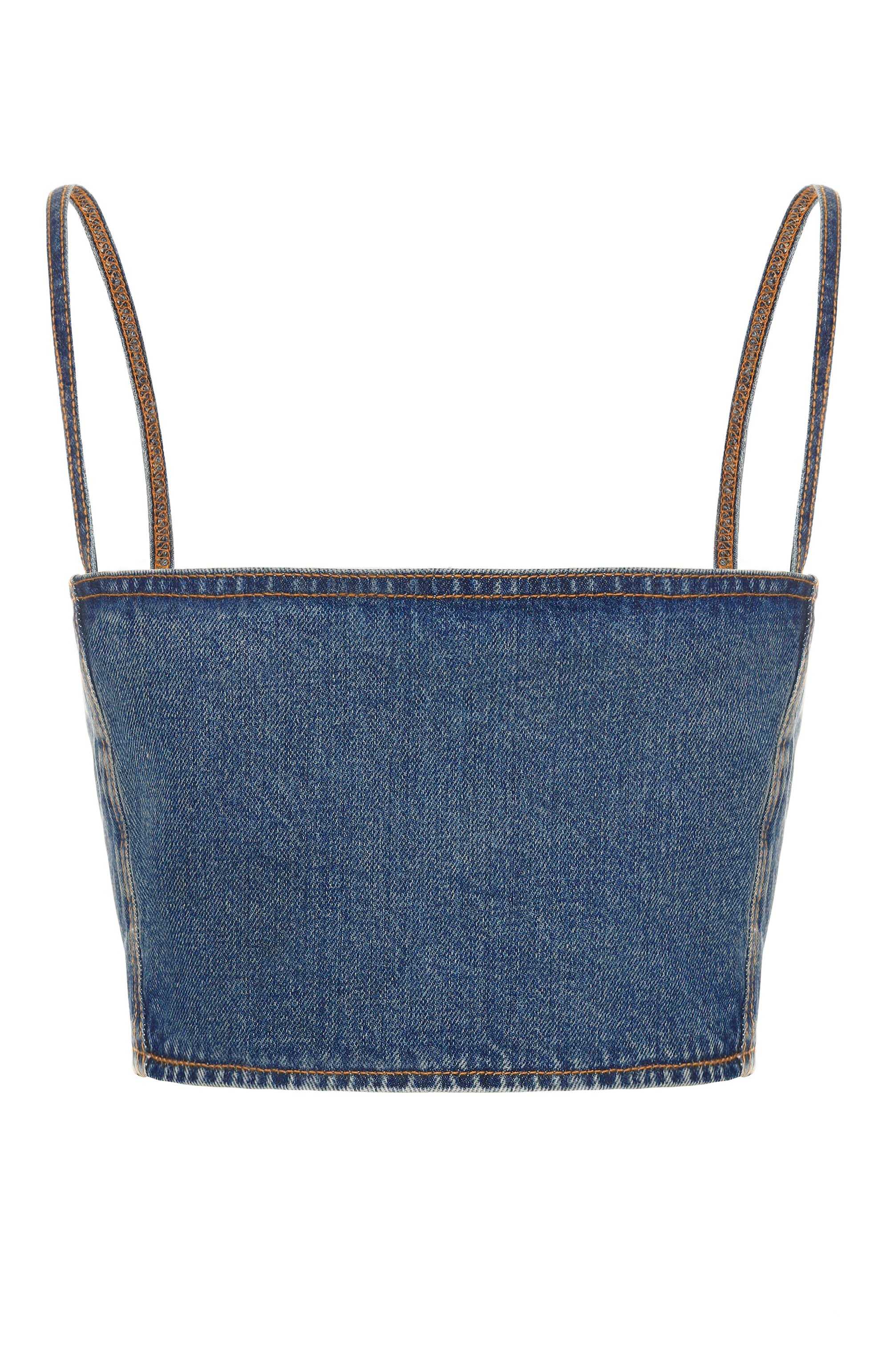 Джинсовый топ ALAIA, арт. AA9H1245D006B, фото 1