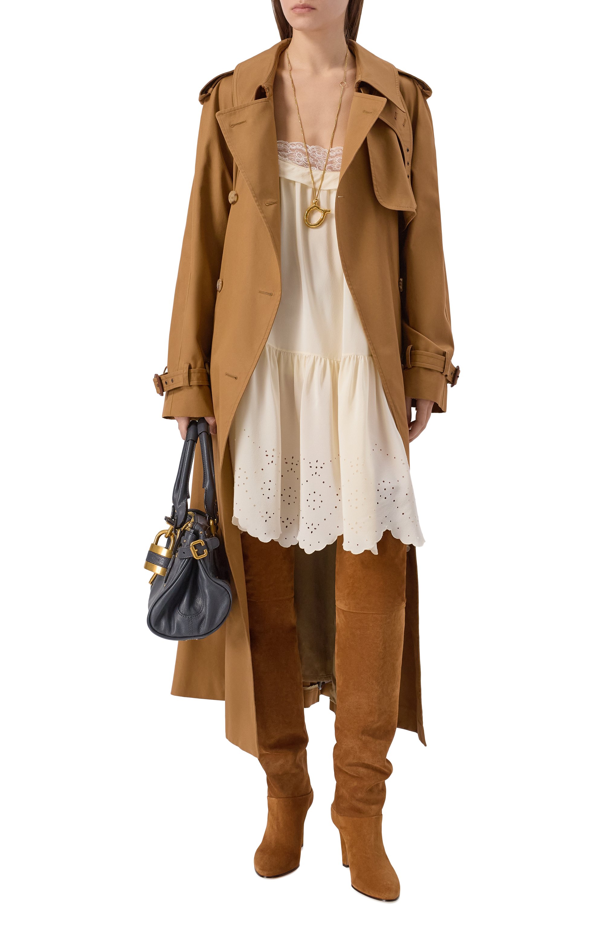 Замшевые ботфорты eve CHLOÉ, арт. CH25W03PRY, фото 3