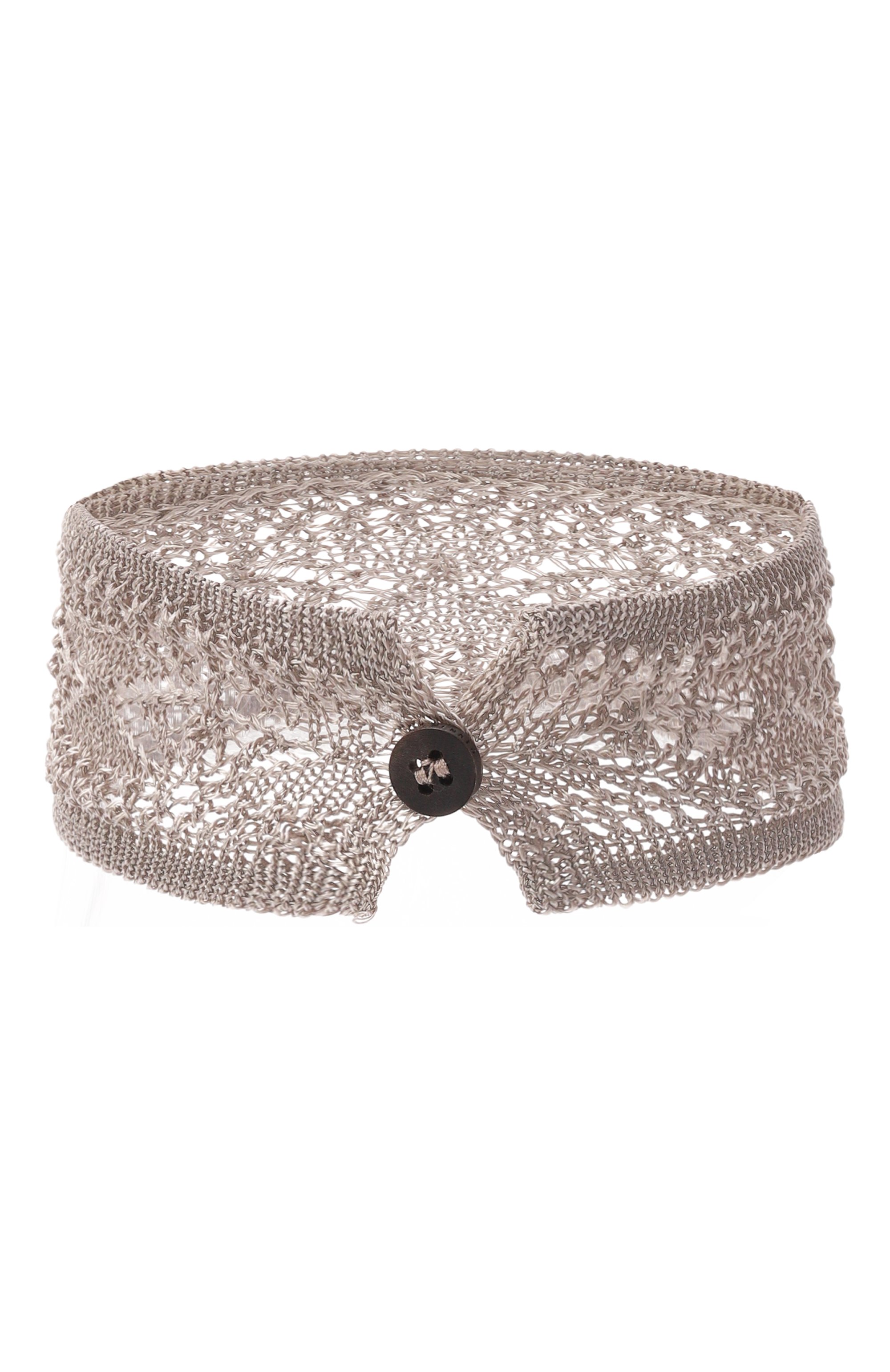 Чокер из вискозы ISABEL BENENATO бежевого цвета по цене 9950 руб., арт. DA03S26, фото 3 Чокер из вискозы ISABEL BENENATO, арт. DA03S26, фото 3