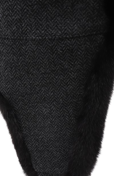 Шерстяная шапка-ушанка с мехом норки VICTORIA KUSENKOVA, арт. 338702880159, фото 3