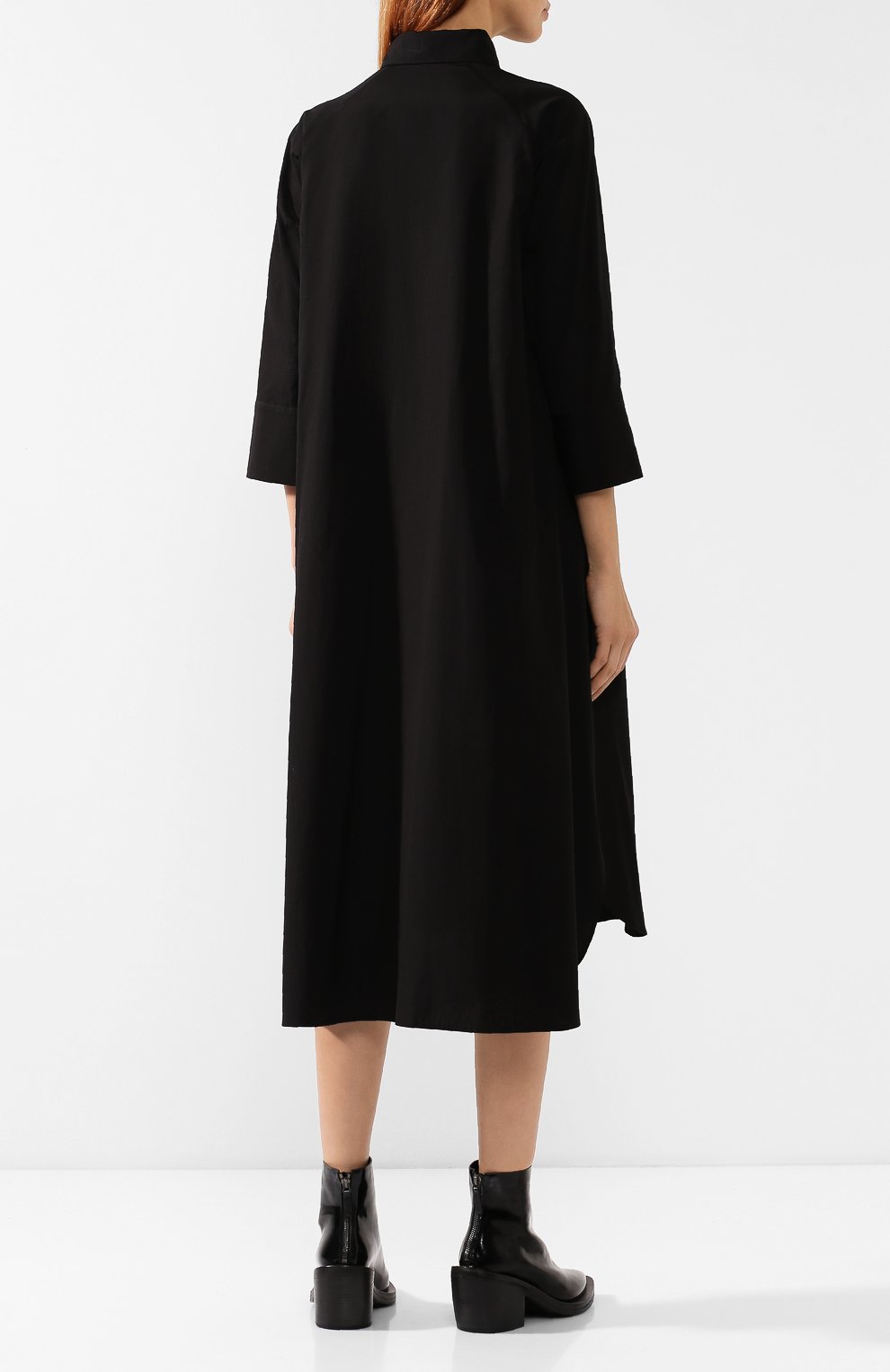 Хлопковое платье YOHJI YAMAMOTO, арт. YJ-D10-028, фото 4