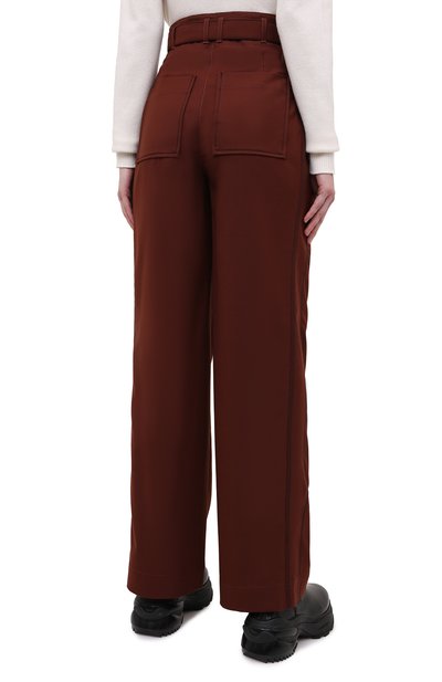 Брюки PROENZA SCHOULER WHITE LABEL коричневого цвета по цене 43100 руб., арт. WL2046019-AY120, фото 4 Брюки PROENZA SCHOULER WHITE LABEL, арт. WL2046019-AY120, фото 4