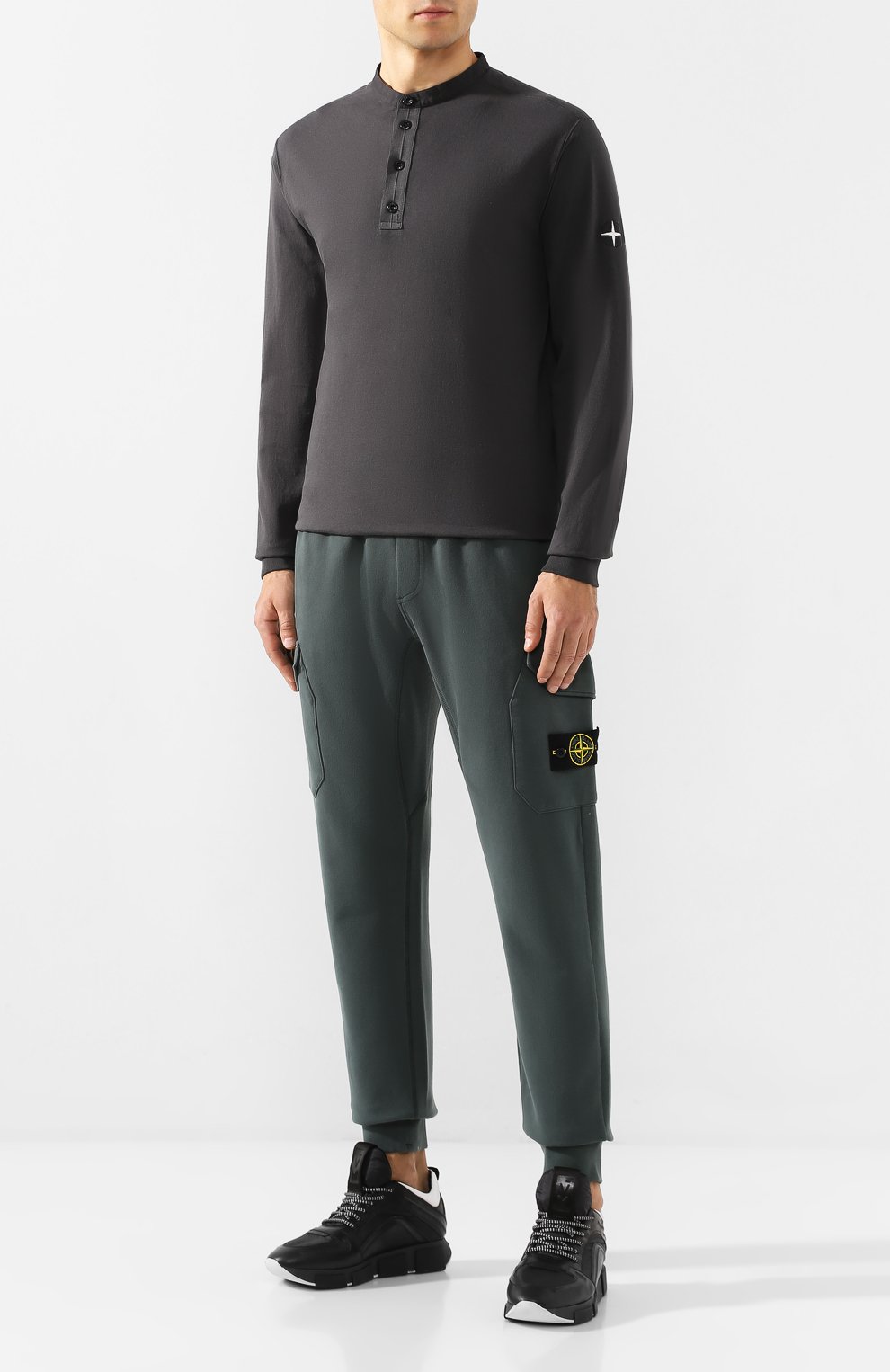 Хлопковый лонгслив STONE ISLAND, арт. 711520442, фото 2