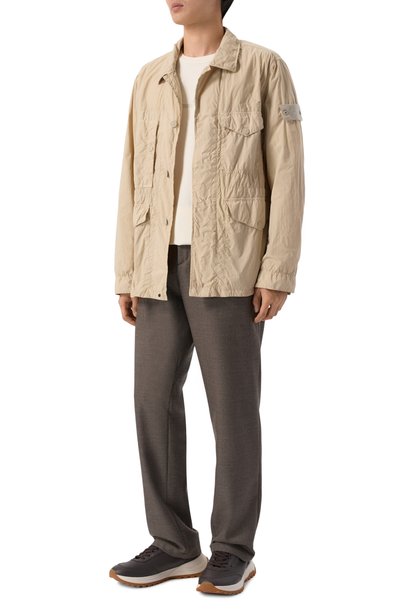 Хлопковая футболка STONE ISLAND кремового цвета по цене 26300 руб., арт. K1S152100004/S0115, фото 2 Хлопковая футболка STONE ISLAND, арт. K1S152100004/S0115, фото 2
