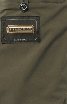Мужской плащ STEFANO RICCI хаки цвета, арт. M6J5100031/PL001H_SET | Фото 7 (Материал сплава: Проставлено; Драгоценные камни: Проставлено; Рукава: Длинные; Длина (верхняя одежда): Короткие; Стили: Милитари, Кэжуэл; Мужское Кросс-КТ: Плащ-верхняя одежда; Материал внешний: Синтетический материал)
