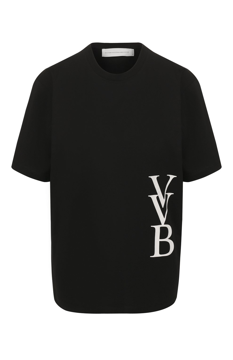 Хлопковая футболка VICTORIA, VICTORIA BECKHAM черного цвета по цене 9950 руб., арт. 2120JTS000839A, фото 1 Хлопковая футболка VICTORIA, VICTORIA BECKHAM, арт. 2120JTS000839A, фото 1