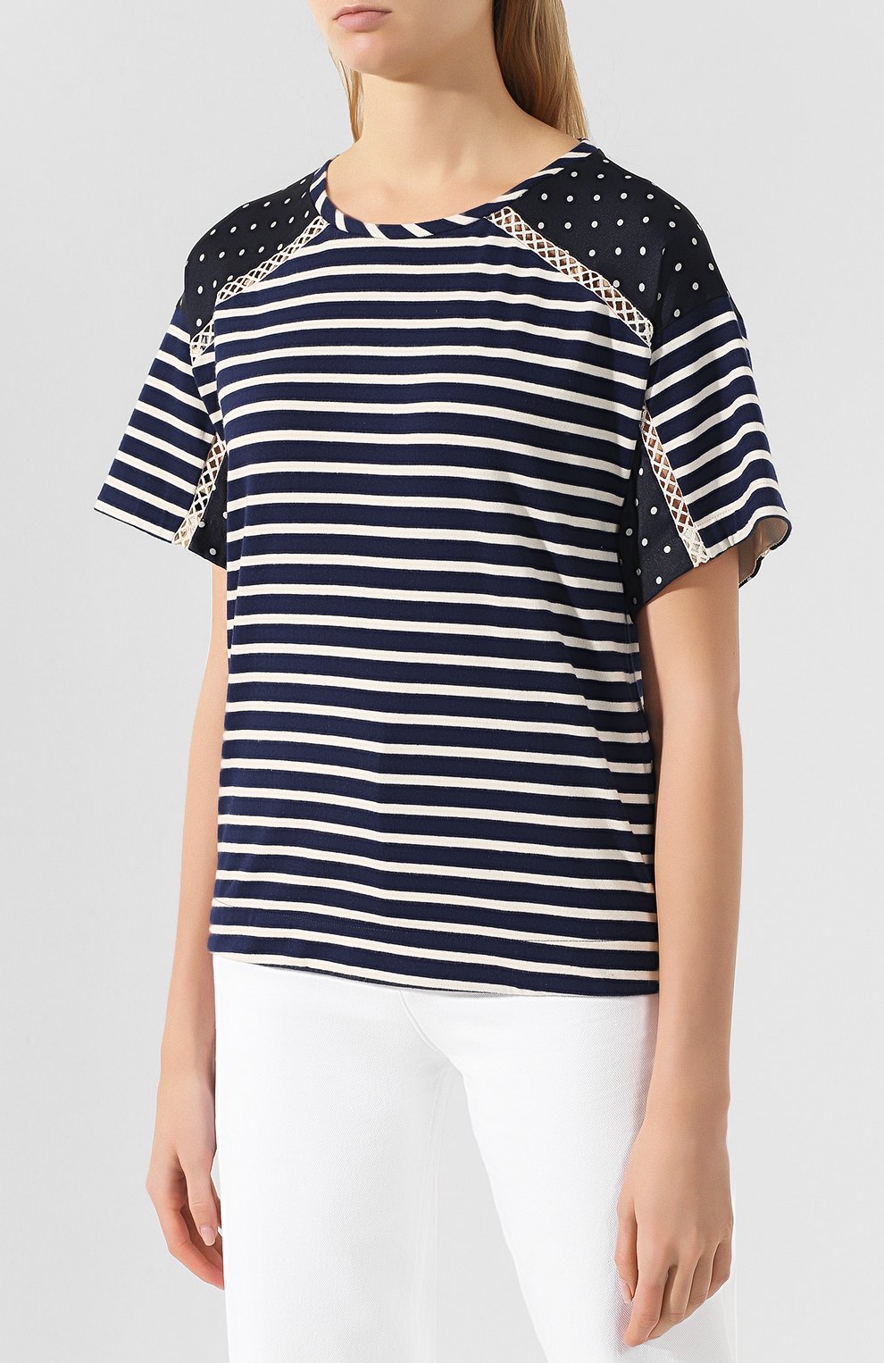 Хлопковая футболка ERMANNO ERMANNO SCERVINO, арт. 44 T TS04 JRI, фото 3