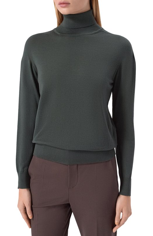 Шерстяная водолазка Kiton D5771407892 Зелёный  D5771407892 Фото 3