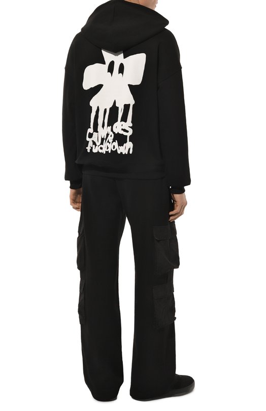 Хлопковое худи Comme des Fuckdown CFABM01401 Чёрный  CFABM01401 Фото 2