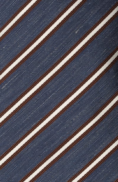 Галстук из шелка и льна BRIONI синего цвета по цене 25950 руб., арт. 062I00/P041B, фото 3 Галстук из шелка и льна BRIONI, арт. 062I00/P041B, фото 3