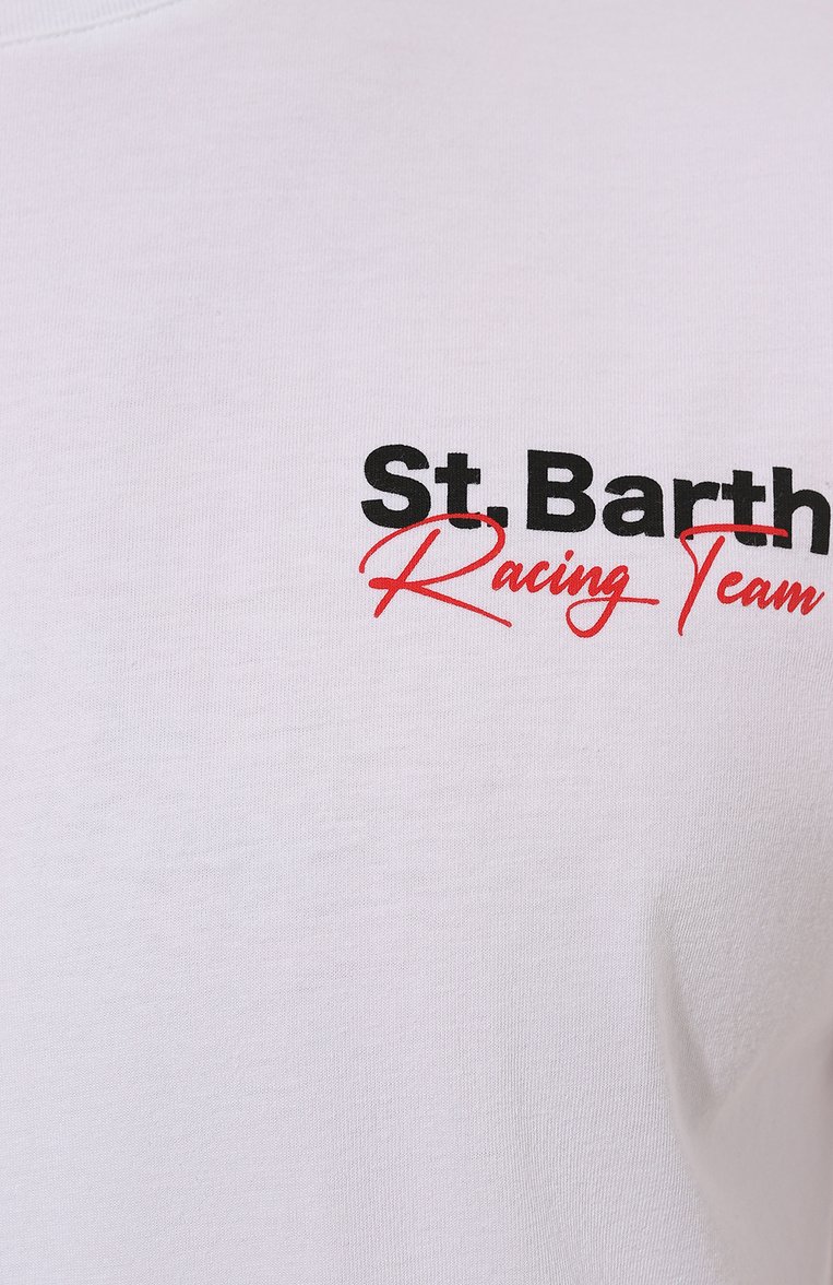 Мужская хлопковая футболка MC2 SAINT BARTH белого цвета, арт. STBM TSHIRT MAN/TSHM001/02203B | Фото 5 (Длина (для топов): Стандартные; Материал внешний: Хлопок; Рукава: Короткие; Принт: С принтом; Стили: Кэжуэл; Кросс-КТ: Пляж, Джер�си; Мужское Кросс-КТ: Футболка-одежда; Автоматизация ТО: Проставлено; Автоматизация состава: Проставлено; Детали: Без декора)