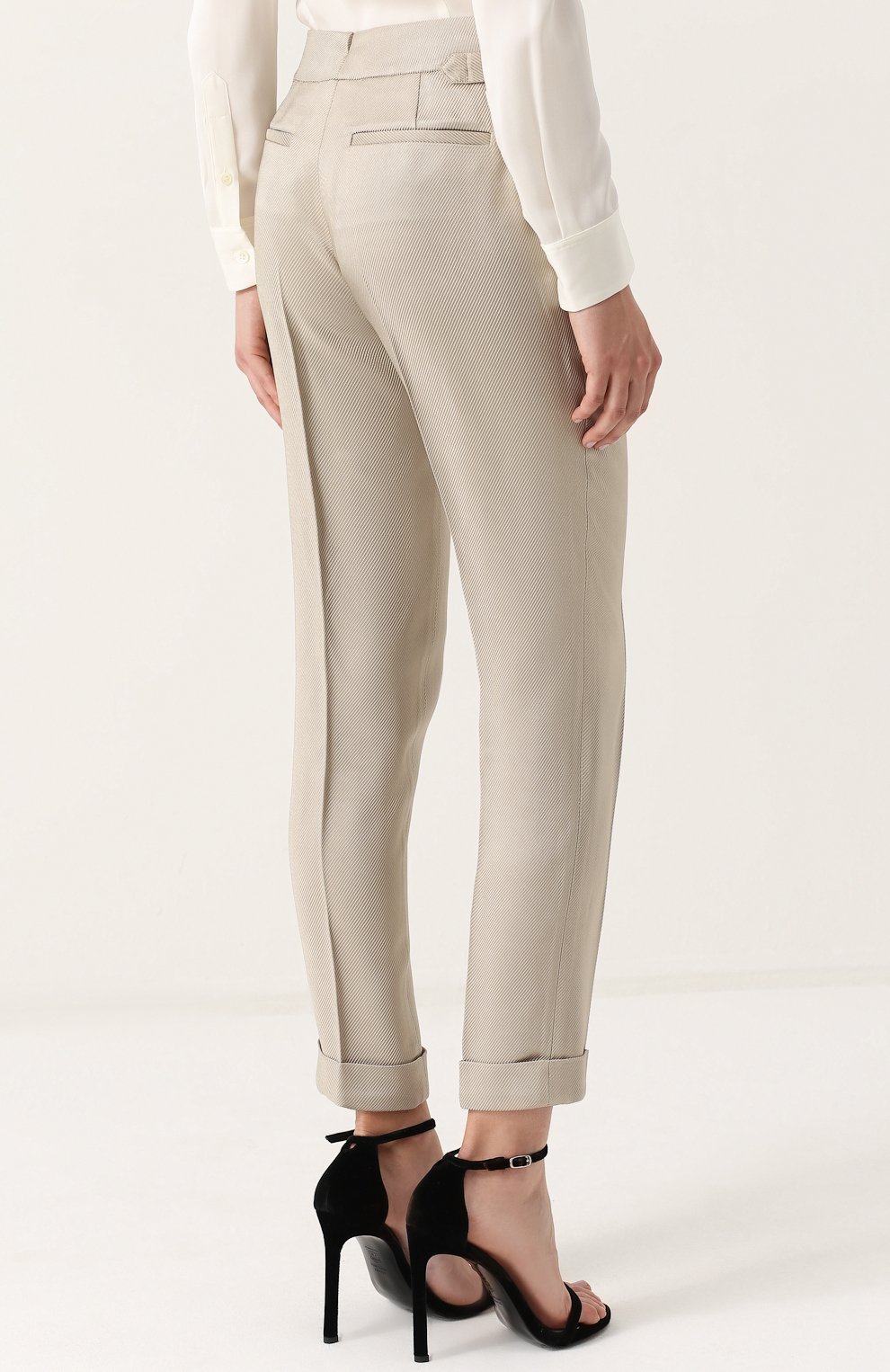 Укороченные брюки со стрелками и отворотами TOM FORD, арт. PAW072-FAX232, фото 4