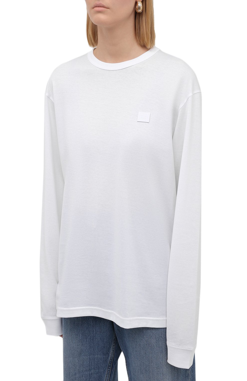 Хлопковый лонгслив ACNE STUDIOS, арт. CL0115/W, фото 3