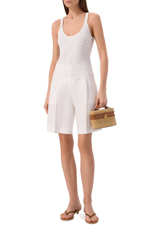 Топ из хлопка и вискозы Missoni DC26SK00/BK01H2 Белый  DC26SK00/BK01H2 Фото 2