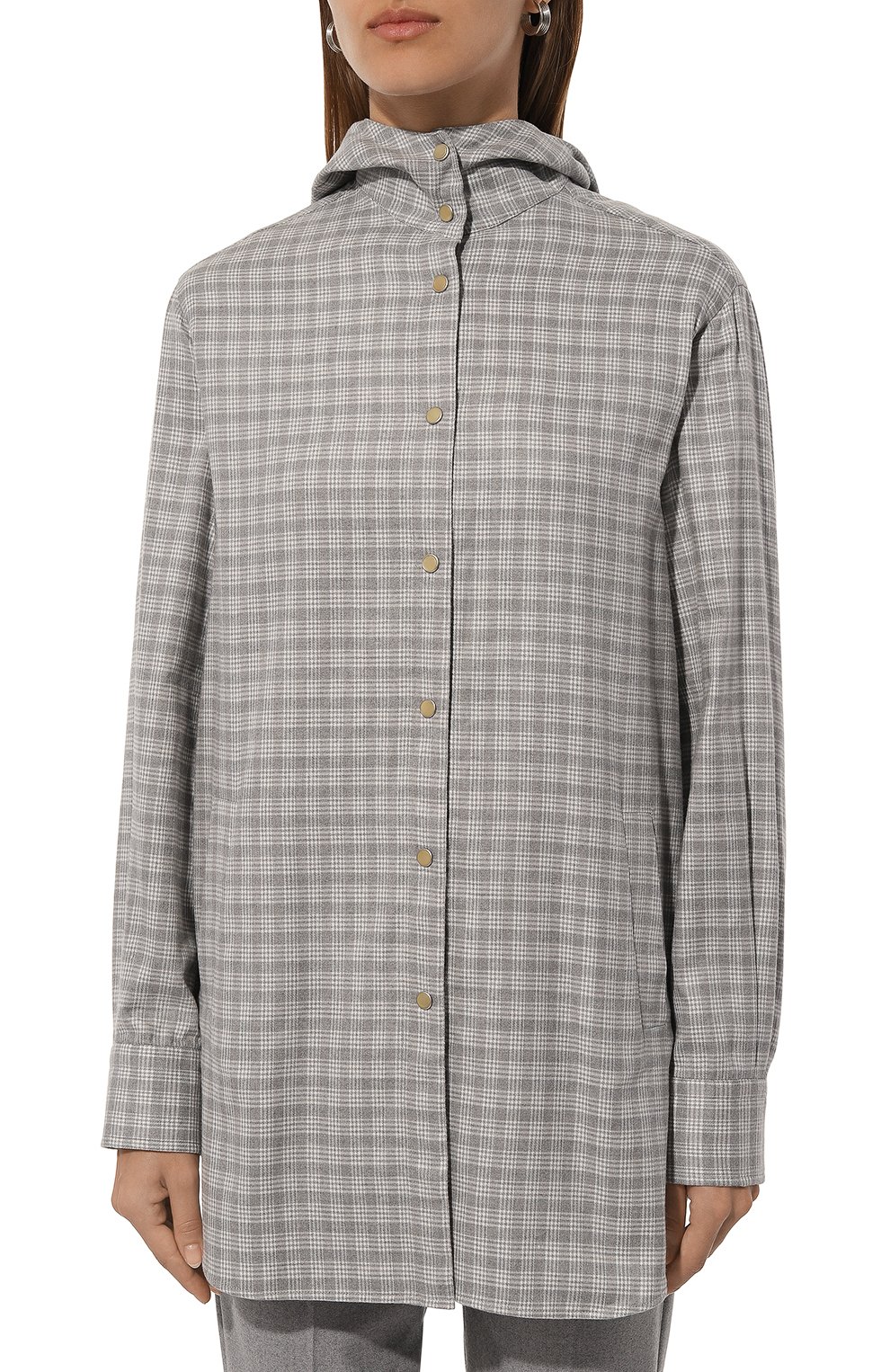 Рубашка из хлопка и лиоцелла KITON, арт. D54435H0903304, фото 3