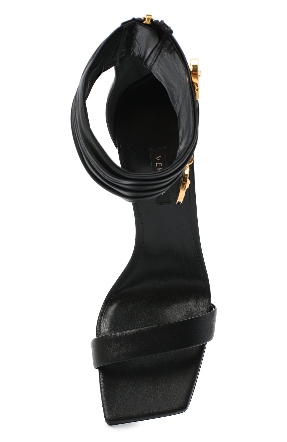 Кожаные босоножки safety pin VERSACE, арт. DST429P/DNA5, фото 5