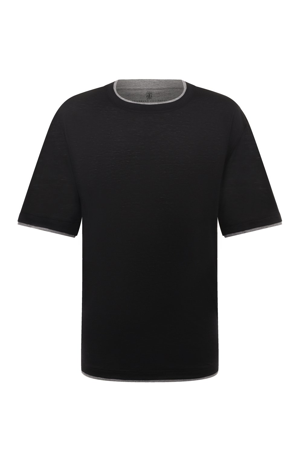 Футболка из шелка и хлопка BRUNELLO CUCINELLI, арт. MD8217427, фото 1