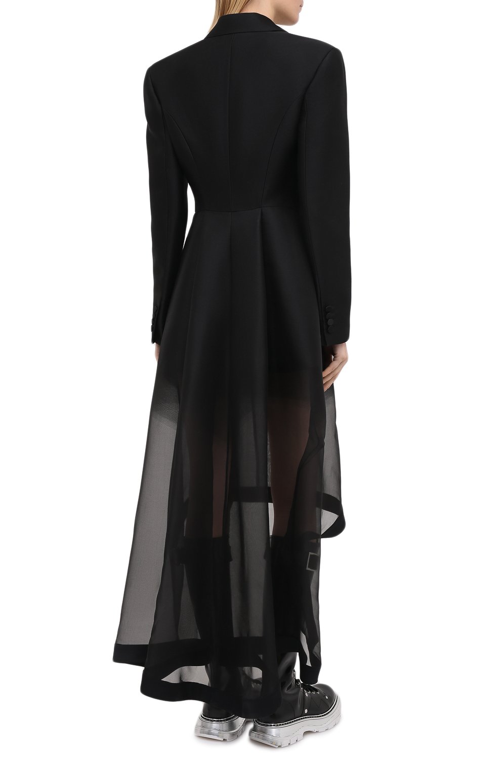 Пальто из шерсти и шелка ALEXANDER MCQUEEN, арт. 641908/QJAB7, фото 4